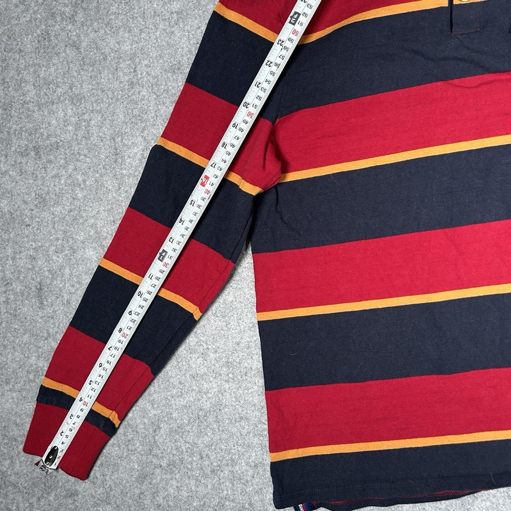 Superdry Rugby Shirt Men's Size Large Multicolour Striped Heavyweight Patch - Picture 3 of 15